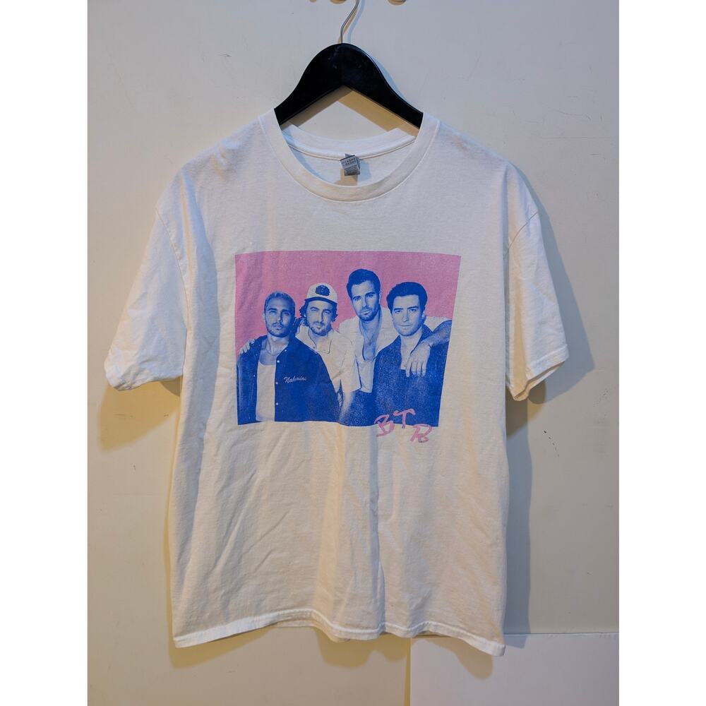 Big Time Rush Can't Get Enough Tour Y2K 2023 White Graphic Shirt Official Sz L